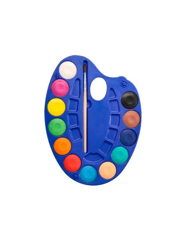 ACUARELA12 PINCEL DEPOSITO INCLUYE PALETA PLASTICO