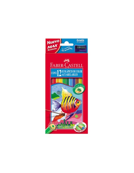 LAPICES COL.FABER-CASTELL ACUARELABLES C/ 12 SURT.
