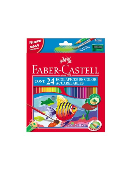 LAPICES COL.FABER-CASTELL ACUARELABLES C/ 24 SURT.