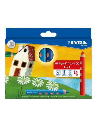 LAPICES COL.ACUARELABLE LYRA GROOVE TRIPLETRIANGULAR MINAS 10MM CAJA