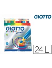 LAPICES DE COLORES GIOTTO STILNOVO ACUARELABLES CAJA DE 24 COLORES