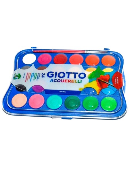 ACUARELA GIOTTO 24 COLORES ESTUCHE DE PLASTICO