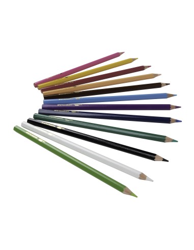 LAPICES DE COLORES ACUARELABLES LIDERPAPEL CAJA DE 12 COLORES LC09