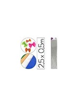 PAPEL CRESPON 0.50 X 2.50 MT METALIZADO PLATA ENCELOFANADO 2