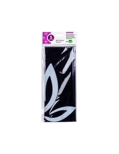 PAPEL CELOFAN LIDERPAPEL 50X70 CM 22G/M2 BOLSA DE 5 HOJAS VIOLETA