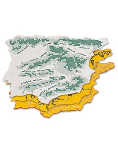 PLANTILLA PLASTICO MAPA ESPAÑA-BOLSA 3 22X18 CM