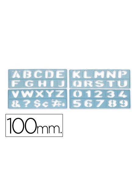 PLANTILLA ROTULACION 1800 LETRAS Y NUMEROS 100 MM PLANTILLA ROTULACION 1800 LETRAS Y NUMEROS 100 MM