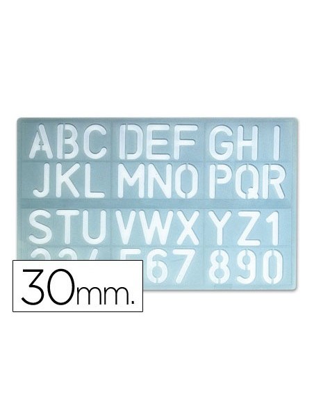 PLANTILLA ROTULACION 1600 LETRAS Y NUMEROS 30 MM PLANTILLA ROTULACION 1600 LETRAS Y NUMEROS 30 MM