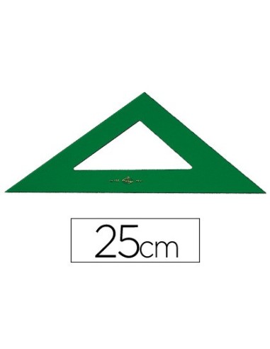 ESCUADRA FABER 25 CM PLASTICO VERDE