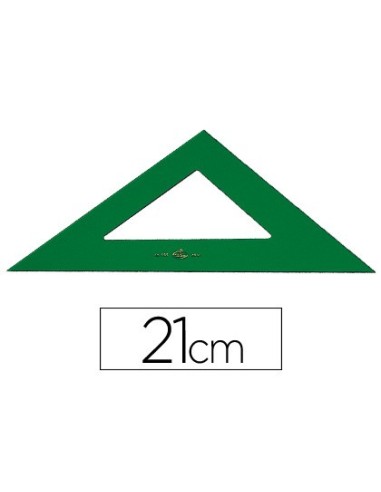 ESCUADRA FABER 21 CM PLASTICO VERDE