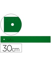 REGLA FABER 30 CM PLASTICO VERDE