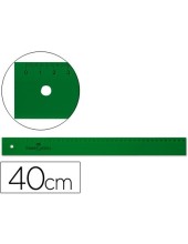 REGLA FABER 40 CM PLASTICO VERDE