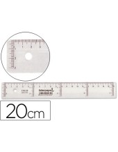 REGLA 20 CM PLASTICO CRISTAL