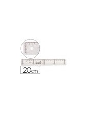 REGLA 20 CM PLASTICO CRISTAL 2