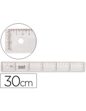 REGLA 30 CM PLASTICO CRISTAL