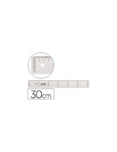 REGLA 30 CM PLASTICO CRISTAL 2