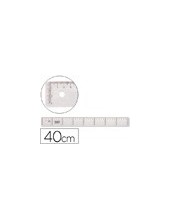 REGLA 40 CM PLASTICO CRISTAL 2