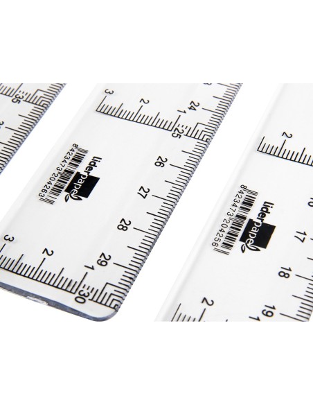 REGLA 60 CM PLASTICO CRISTAL