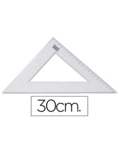 ESCUADRA 30 CM PLASTICO CRISTAL