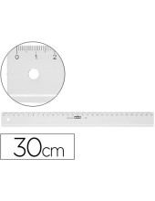 REGLA MOR 30 CM PLASTICO TPTE.