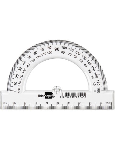 SEMICIRCULO LIDERPAPEL 10 CM PLASTICO SM02