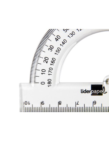 SEMICIRCULO LIDERPAPEL 10 CM PLASTICO SM02