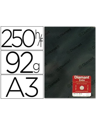 PAPEL VEGETAL DIAMANT DIN A3 92 GR HOJA