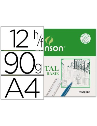 PAPEL VEGETAL GUARRO DIN A4 90-95 GR MINIPACK 12 H.