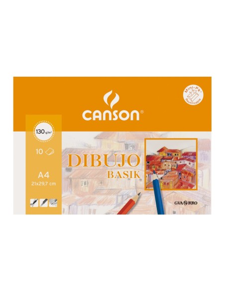 PAPEL DIBUJO BASIK 130GR DIN A3 29,7X42,0 CMS EN MINIPACKS 10 H.