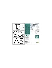 PAPEL DIBUJO LIDERPAPEL A3 297X420MM 90G/M2 VEGETAL SOBRE 12 HOJAS 2