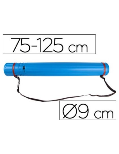 PORTAPLANOS PLASTICO DIAMETRO 9 CM EXTENSIBLE HASTA 125 CM AZUL