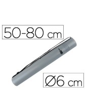 PORTAPLANOS PLASTICO DIAMETRO 6 CM EXTENSIBLE HASTA 80 GRIS