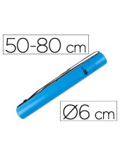 PORTAPLANOS PLASTICO DIAMETRO 6 CM EXTENSIBLE HASTA 80 AZUL