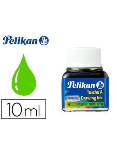 TINTA CHINA PELIKAN VERDE CLARO N.6 FRASCO 10 ML