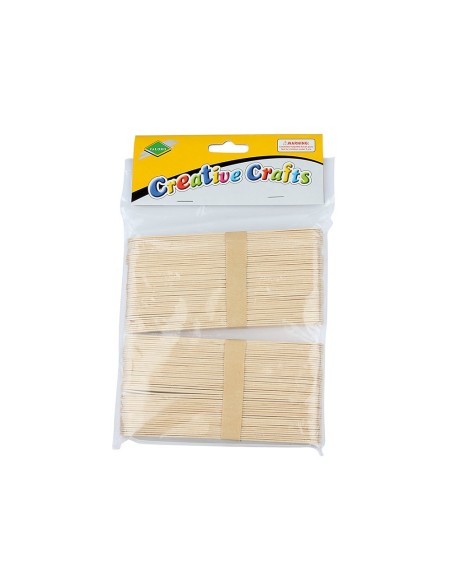PALILLO POLO MADERA COLORNATURAL 15 X 2 CM BLISTER 100 UDS.