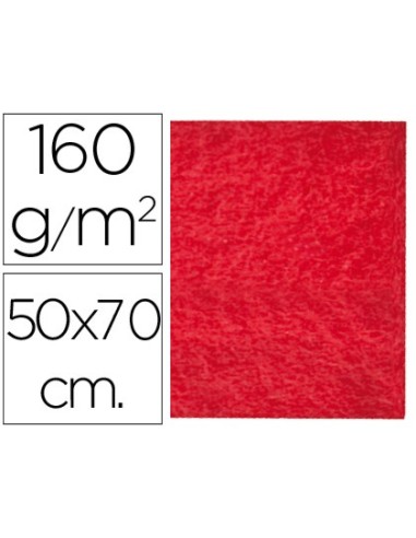 FIELTRO LIDERPAPEL 50X70CM ROJO 160G/M2