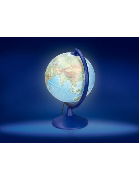 GLOBO TERRAQUEO  LUZ FISICO POLITICO DIAMETRO 20 CM