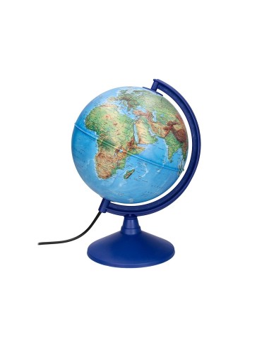 GLOBO TERRAQUEO  LUZ FISICO POLITICO DIAMETRO 20 CM