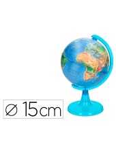 GLOBO TERRAQUEO  MAPA FISICO DIAMETRO 15 CM