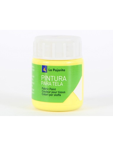 PINTURA TELA LA PAJARITA AMARILLO CLARO 25 ML