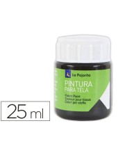 PINTURA TELA LA PAJARITA NEGRO 25 ML