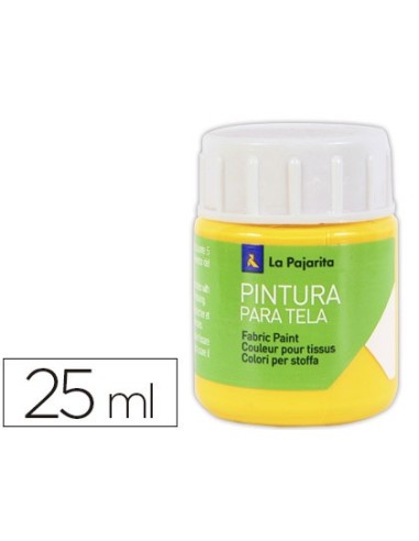 PINTURA TELA LA PAJARITA AMARILLO REAL 25 ML