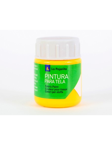 PINTURA TELA LA PAJARITA AMARILLO REAL 25 ML