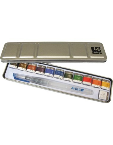 ACUARELA ARTIST START CAJA METAL 12 COL.SURT.+ PINCEL RELLENABLE