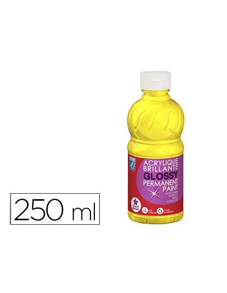 PINTURA ACRILICA L&B BRILLO AMARILLO PRIMARIO BOTE DE 250 ML PINTURA ACRILICA L&B BRILLO AMARILLO PRIMARIO BOTE DE 250 ML