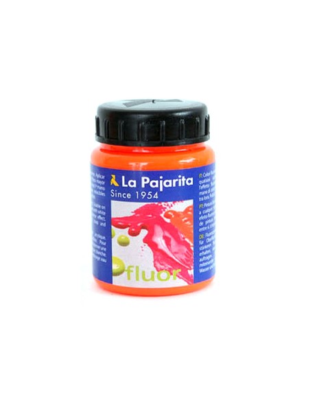 PINTURA LATEX LA PAJARITA F-02 NARANJA FLUORESCENTE 75ML