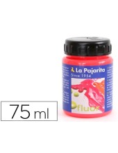 PINTURA LATEX LA PAJARITA F-03 ROJO AMAPOLA FLUORESCENTE 75ML