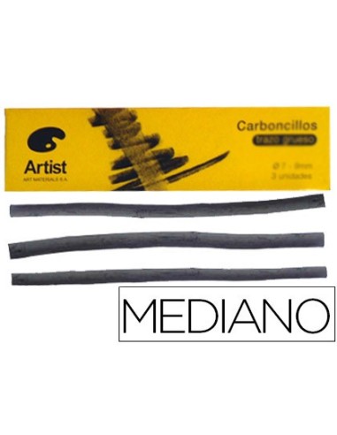 CARBONCILLO ARTIST MEDIANOS 5-6 MM CAJA 6 BARRAS