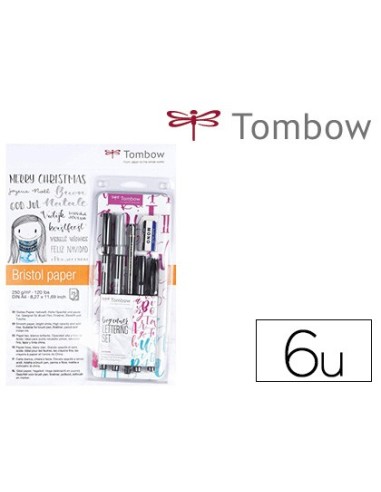 SET CALIGRAFIA TOMBOW LETTERING BEGINNER PRINCIPIANTE 6 PIEZAS