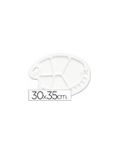 PALETA PLASTICO LIDERCOLOR OVALADA 17 HUECOS DIESTROS TAMAÑO 3X35CM 2
